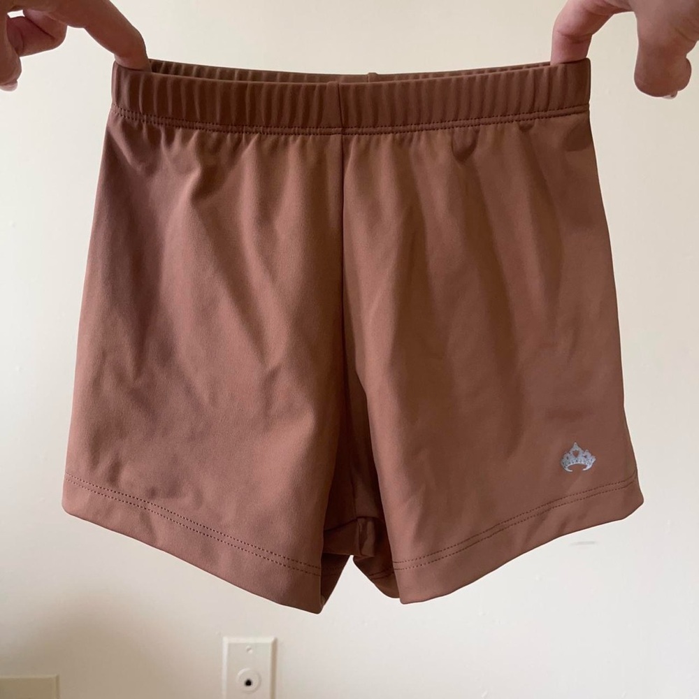 Reverse Tan Athletic Shorts Lightweight Elastic Fit
